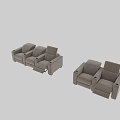 Modern Ergonomic Massage Chair With Reclining Function And Beige Upholstery Design
