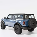 Blue Off Road SUV With Rugged Exterior Design Black Wheels And Modern Styling