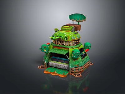 laser tower turret turntable sci-fi tower defense game tower defense sci-fi turret game turret game turret 3d model