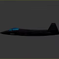 Sleek Dark Military Fighter Jet With Blue Cockpit And Aerodynamic Design