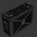 Heavy Duty Black Weapon Storage Case With Sturdy Perforated Grid Design For Secure Storage