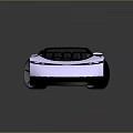 Futuristic Electric Concept Car With Sleek Silver Body Transparent Roof And Aerodynamic Design