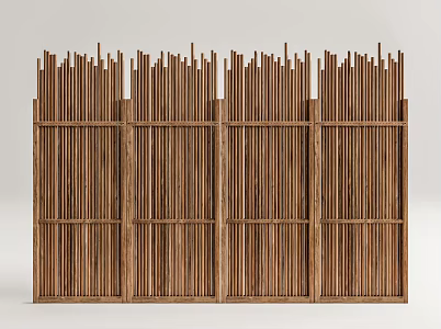 Modern Fence Patio Fence 3d model