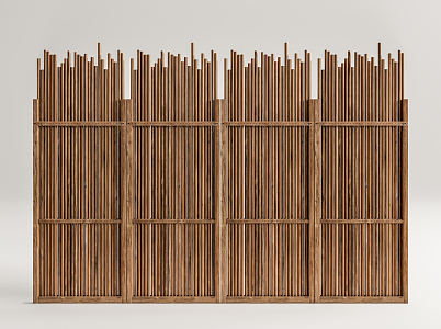 Modern Fence Patio Fence 3d model