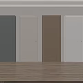 Modern Minimalist Hinged Doors in Various Colors for Home Interior Design