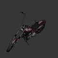 Maroon Chopper Motorcycle With Long Handlebars Black Seat And Chrome Details On Gray Background