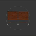Modern Bus Stop With Blue Roof Red Perforated Fence Green Side Panel And Benches