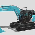 KOBELCO Blue Tracked Excavator Functional Vehicle With Heavy Duty Construction Features