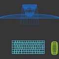 Sleek Modern Desktop Computer Monitor Setup With Wired Keyboard And Wireless Mouse