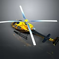 Aerospace Mission Helicopter Design With Yellow Black Rotor And