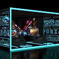 Immersive Gaming Setup With Forza Horizon 5 Hongguang S Racing Simulator And Neon Lights