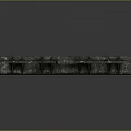 Sturdy Black Long Rectangular Weapon Case With Metal Rivets And Straps