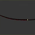 Traditional Japanese Katana With Long Sharp Blade And Red Black Wrapped Handle