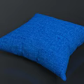 Blue Textured Fabric Decorative Pillow for Home Sofa and Living Room