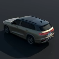Golden Audi SUV Modern Exterior Design With Front Grille And Headlights