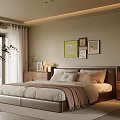 Modern Bedroom Interior Design With King Size Bed Nightstands Wall Art And Large Window