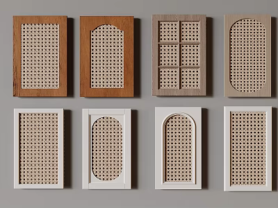 Varied Wardrobe Door Designs In Different Colors 3d model