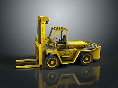 Yellow Industrial JLG Forklift With 15000 LB Capacity And Durable Construction 3d model