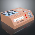 Retro Vintage Computer Device Featuring Brown Case Display Screen Buttons Knobs and RT 5802 Model 3d model