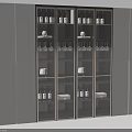 Modern Wine Cabinet Design With Glass Doors Wine Bottles And Glassware