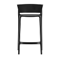 Modern Black Bar Stools with High Backrest and Sleek Metal Frame Perfect for Kitchen Counter Area