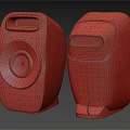Creative Black And Gold Speakers With Modern Glossy Design For Audio