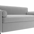 Gray Modern Sofa With Comfortable Upholstery And Stylish Armrest Design 3d model