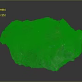 Detailed Colorful Natural Terrain With Green And Orange Textured Surface Features