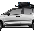 Volvo SUV Showcasing Roof Rack And Luggage With Modern Style