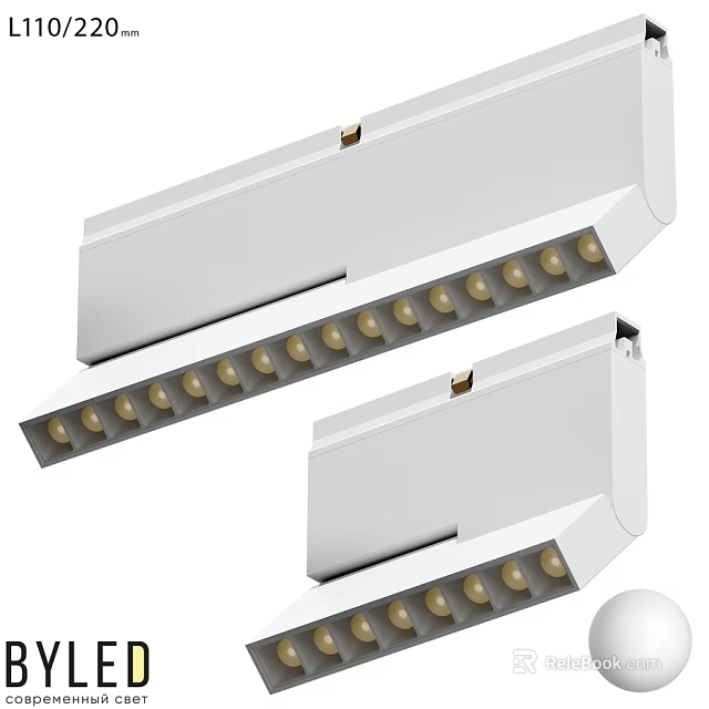 Modern White Downlights and Spotlights with Multiple LED Bulbs and Sleek Design 3d model 