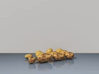 Yellow Swing Door With Brown Spots On Gray Background Surface 3d model