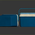 Blue Insulated Storage Containers With White Trim And Secure Lid Design For Daily Use