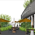 Modern Style Architecture Garden Architecture Shopping Center Vertical Greening Commercial Complex 3d model