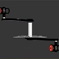 Bicycle Crankset With White Chainring Black Arms Red KMC Components And Sturdy Design