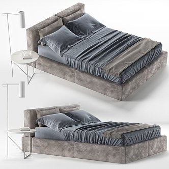 Modern Double Bed 3d model