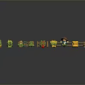 3D Farm Elements Including Crops Tools Wooden Barrels Fences Vegetables And Fruits