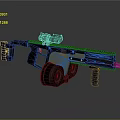 Tactical Military Weapon With Sniper Scope Roller Wheels And Advanced Mechanical Design 3d model