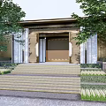 New Chinese-style Gate Community Entrance Gate 3d model
