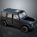 Black Luxury SUV With Sporty Design Roof Rack Sunroof And Red Alloy Wheels