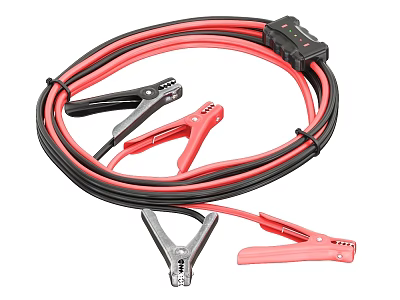Industrial Equipment Jumper Cables Featuring Red And Black Cables With Alligator Clips 3d model