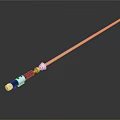 Purple Rod Component With Metal Connectors And Black Spring Design