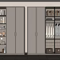 Modern Wardrobe Interior Design With Multiple Doors Glass Doors And Open Shelves
