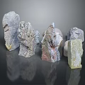 Natural Decorative Stones With Various Shapes And Textured Surfaces For Interior Design