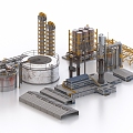 Industrial Plant Industrial Park 3d model