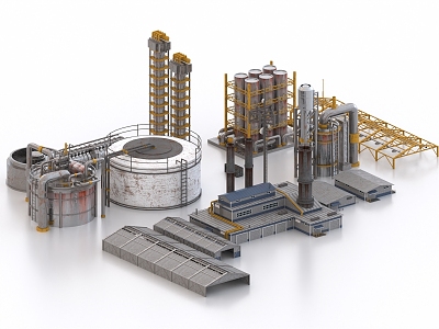 Industrial Plant Industrial Park 3d model