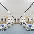 Modern Hospital Outpatient Clinic Interior With Beds And Medical Staff