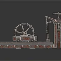 Rustic Industrial Mechanical Equipment Featuring Large Gear And Metal Wheel Structure