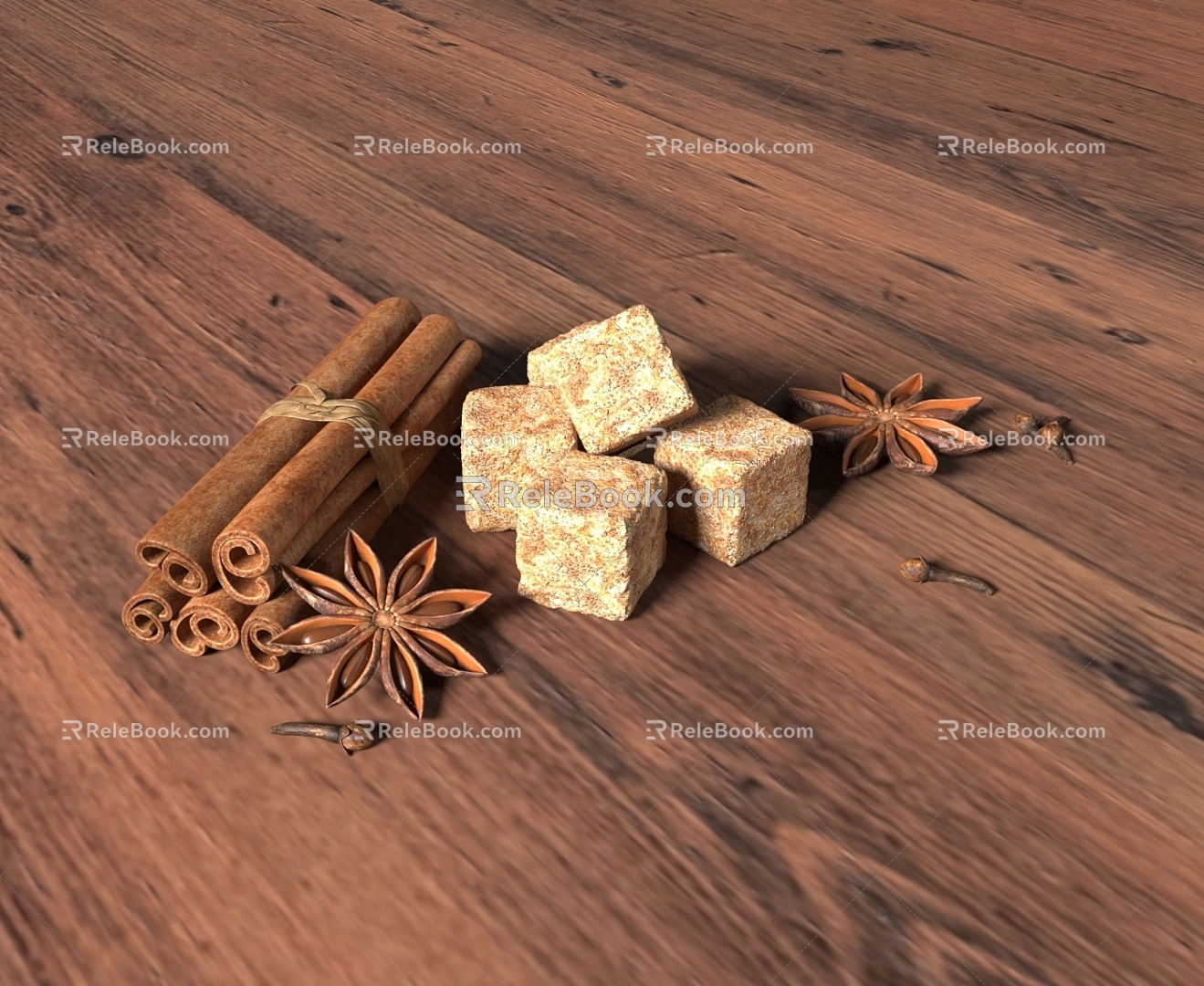 The food scene 3d model