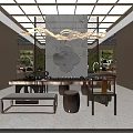 Modern Store Interior With Display Shelves Products Green Plant And Lighting