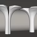 Modern Special-Shaped Column Petal Column Creative Package Column Decorative Column Shape Column Package Column 3d model